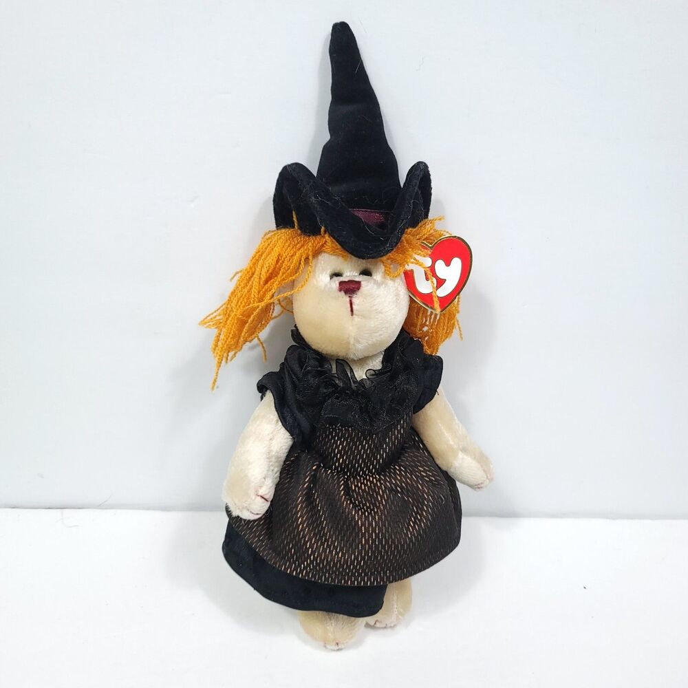 Halloween Witch Bear Ty Attic Treasures 12" Jointed Plush Stuffed Animal
